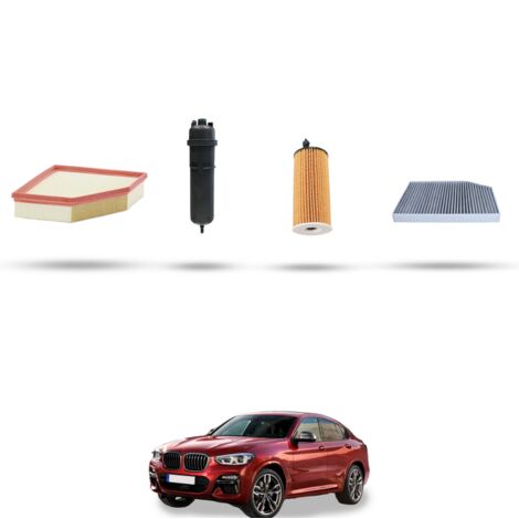 Kit tagliando 4 filtri compatibile con Bmw x4 (G02,F98) 25dx 170kw dal 2018