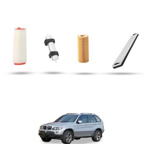 Kit tagliando 4 filtri compatibile con Bmw x5 (E53) 3.0d 160kw dal 2003
