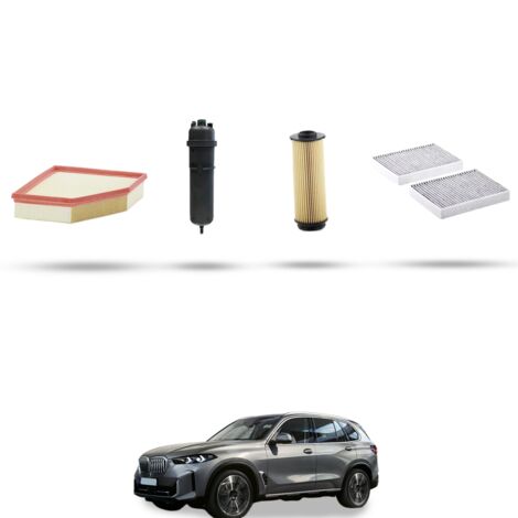 Kit tagliando 4 filtri compatibile con Bmw x5 (G05,F95) 30d hybrid 183kw dal 2020