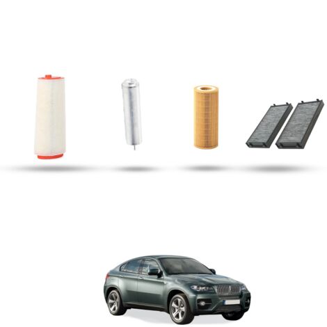 Kit tagliando 4 filtri compatibile con Bmw x6 (E71) 30dx 173kw dal 2008 al 2010