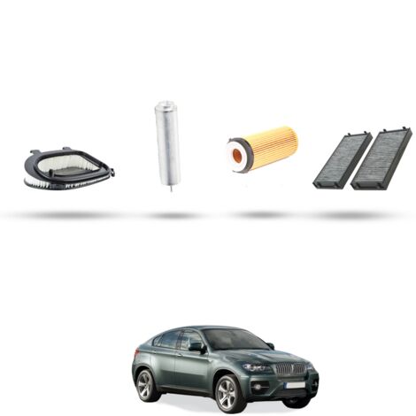 Kit tagliando 4 filtri compatibile con Bmw x6 (E71) 30dx 180kw dal 2010