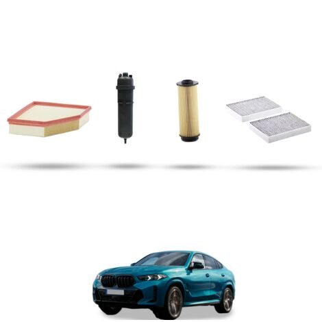 Kit tagliando 4 filtri compatibile con Bmw x6 (G06,F96)30d 155kw hybrid dal 2020