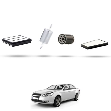 Kit tagliando 4 filtri compatibile con Chevrolet Epica 2.0i 94kw dal 2005 al 2006