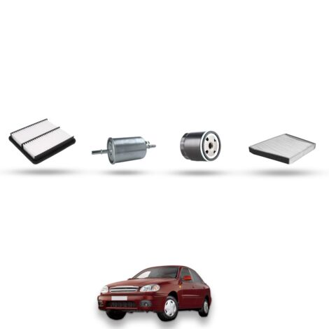 Kit tagliando 4 filtri compatibile con Chevrolet Lanos 1.5 63KW dal 97 al 99