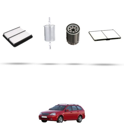 Kit tagliando 4 filtri compatibile con Chevrolet Nubira II 1.6 16v 80kw dal 2005