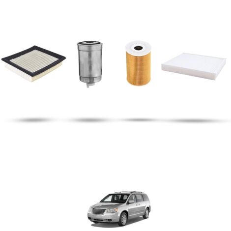Kit tagliando 4 filtri compatibile con Chrysler Voyager (RT) 2.8 CRD 120kw dal 2007