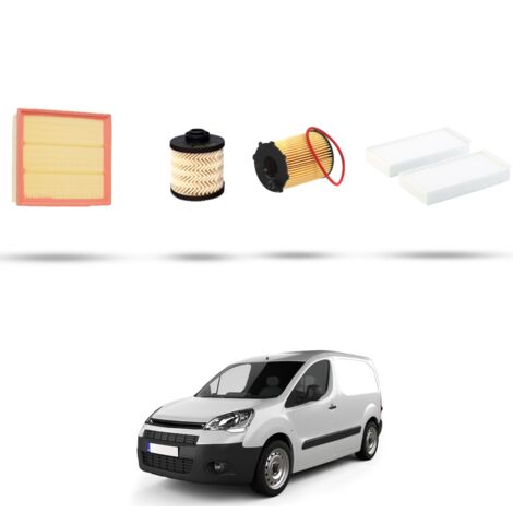 Kit tagliando 4 filtri compatibile con Citroen Berlingo II 1.6 BlueHDi 73kw dal 2015