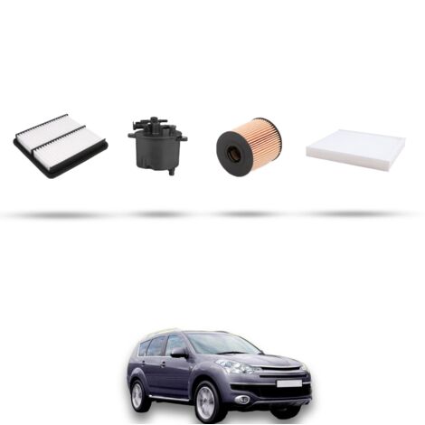 Kit tagliando 4 filtri compatibile con Citroen C-crosser 2.2 hdi 115kw dal 2007