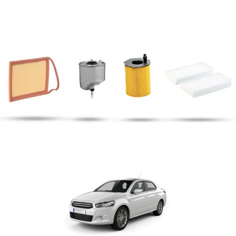 Kit tagliando 4 filtri compatibile con Citroen C-Elysee 1.6 hdi 68kw dal 2013