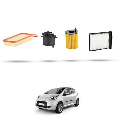 Kit tagliando 4 filtri compatibile con Citroen C1 1.4 hdi 40kw dal 2005