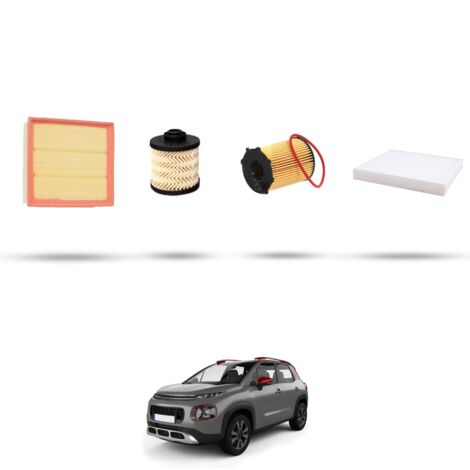 Kit tagliando 4 filtri compatibile con Citroen C3 Aircross 1.6 BlueHDI 73kw dal 2017
