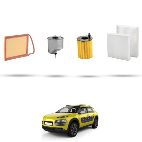 Kit tagliando 4 filtri compatibile con Citroen C4 Cactus 1.6 Hdi 68kw dal 2014