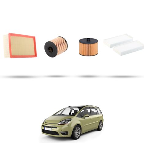 Kit tagliando 4 filtri compatibile con Citroen C4 Picasso 2.0 hdi 100kw dal 2006