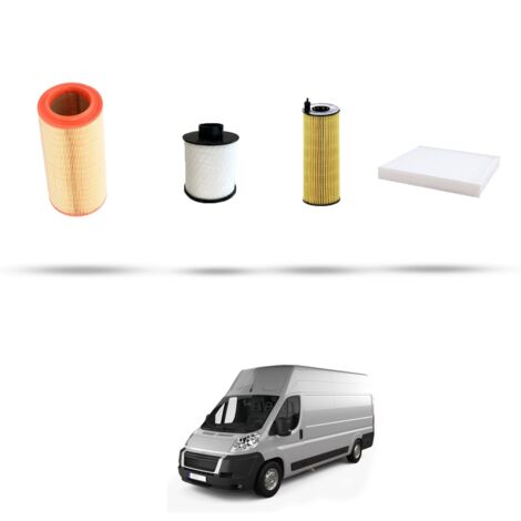 Kit tagliando 4 filtri compatibile con Citroen Jumper III 2.0 BlueHdi 81kw dal 2015