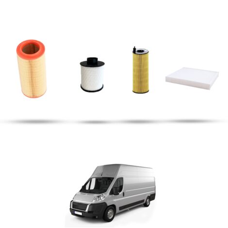 Kit tagliando 4 filtri compatibile con Citroen Jumper III 2.2 Hdi 110kw dal 2011