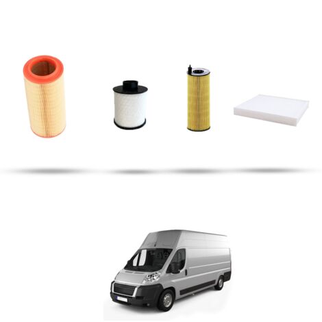 Kit tagliando 4 filtri compatibile con Citroen Jumper III 2,2 HDI FAP 81kw dal 2011