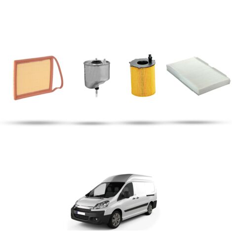 Kit tagliando 4 filtri compatibile con Citroen Jumpy II 1.6 HDI 66kw dal 2007