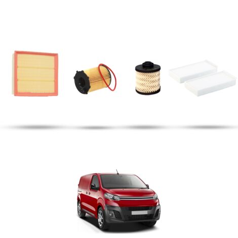 Kit tagliando 4 filtri compatibile con Citroen Jumpy III 1.6 Blue Hdi 70kw dal 2016