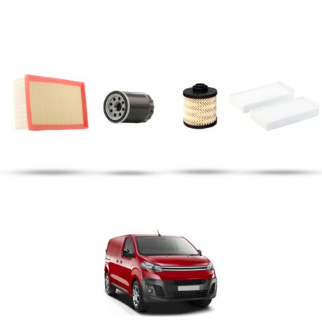 Kit tagliando 4 filtri compatibile con Citroen Jumpy III 2.0 BlueHDi 110kw dal 2016
