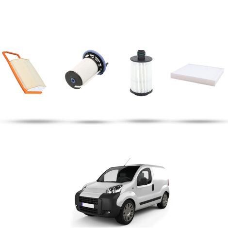 Kit tagliando 4 filtri compatibile con Citroen Nemo 1.3 BLueHDi 59kw Dal 2015