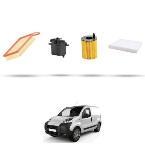 Kit tagliando 4 filtri compatibile con Citroen Nemo 1.4 Hdi 50kw dal 2008