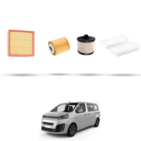 Kit tagliando 4 filtri compatibile con Citroen Spacetourer 1.5 BlueHDi 75kw dal 2018