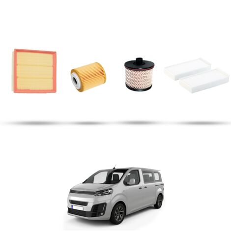 Kit tagliando 4 filtri compatibile con Citroen Spacetourer 1.5 BlueHDi 88kw dal 2018