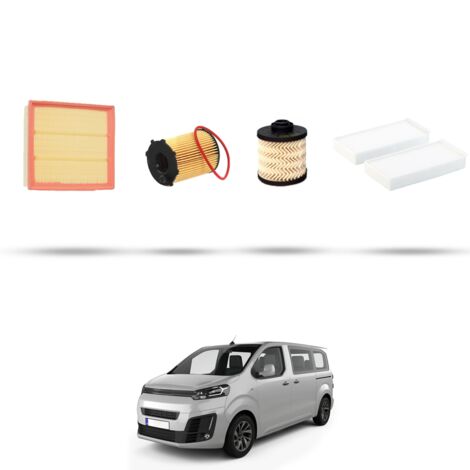Kit tagliando 4 filtri compatibile con Citroen Spacetourer 1.6 Bluehdi 70kw dal 2016