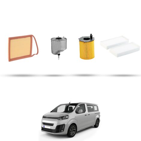 Kit tagliando 4 filtri compatibile con Citroen Spacetourer 1.6 Hdi 66kw dal 2018