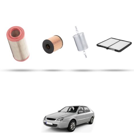 Kit tagliando 4 filtri compatibile con Citroen Xsara 1.4I 55kw dal 1997