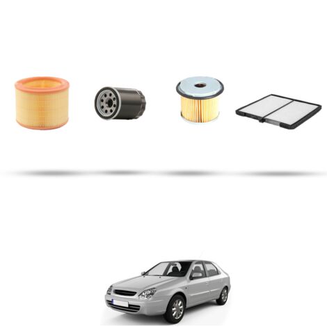 Kit tagliando 4 filtri compatibile con Citroen Xsara 1.9 Diesel 50kw dal 1997