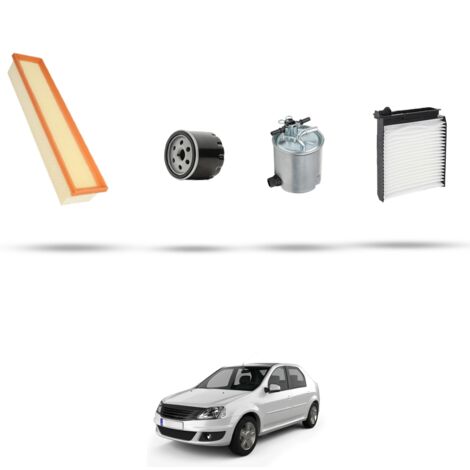 Kit tagliando 4 filtri compatibile con Dacia Logan 1.5 Dci 50kw dal 2005