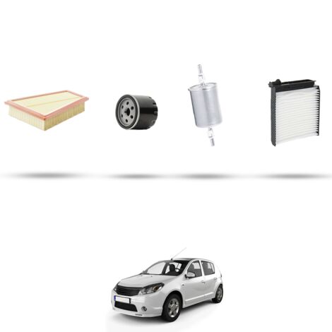 Kit tagliando 4 filtri compatibile con Dacia Sandero 1.6 77kw dal 2011