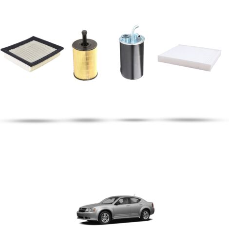Kit tagliando 4 filtri compatibile con Dodge Avenger 2.0 CRD 103kw dal 2007
