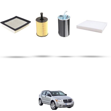 Kit tagliando 4 filtri compatibile con Dodge Caliber 2.0 crd 103kw dal 2006