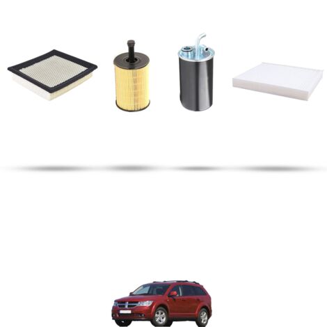 Kit tagliando 4 filtri compatibile con Dodge Journey 2.0 Crd 103kw dal 2008