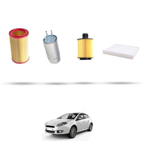 Kit tagliando 4 filtri compatibile con Fiat Bravo II 1.6 MJT 16v 66kw dal 2008