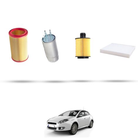 Kit tagliando 4 filtri compatibile con Fiat Bravo II 1.6 MJT 16v 88kw dal 2008