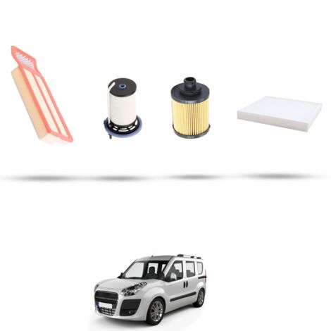 Kit tagliando 4 filtri compatibile con Fiat Doblo II 1.3 MJTD 66kw dal 2010