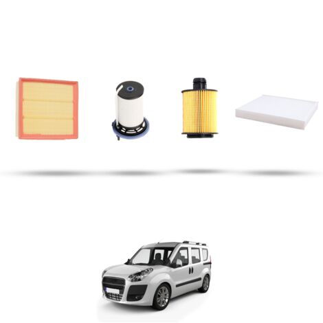 Kit tagliando 4 filtri compatibile con Fiat Doblo II 1.6 D Multijet 70kw dal 2015