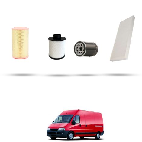 Kit tagliando 4 filtri compatibile con Fiat Ducato (244) 2.0 JTD 62kw dal 2002