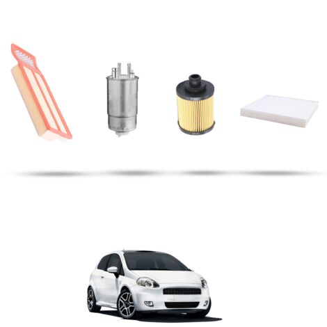 Kit tagliando 4 filtri compatibile con Fiat Grande Punto 1.3 D Multijet 55kw dal 2005