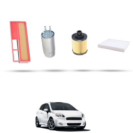 Kit tagliando 4 filtri compatibile con Fiat Grande Punto 1.3 D Multijet 66kw dal 2005