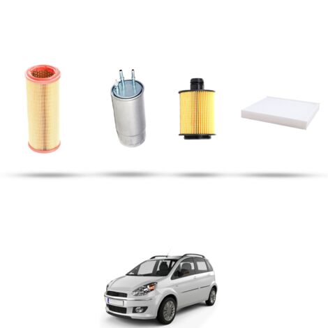 Kit tagliando 4 filtri compatibile con Fiat Idea 1.6 MJTD 16v 88kw dal 2008