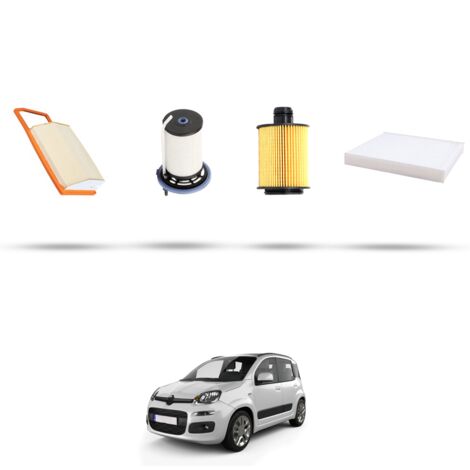 Kit tagliando 4 filtri compatibile con Fiat Panda III 1.3 D Multijet 70kw dal 2014