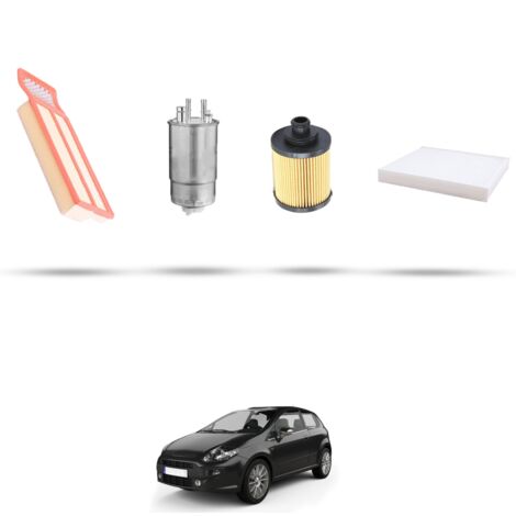 Kit tagliando 4 filtri compatibile con Fiat Punto EVO 1.3 D Multijet 55kw dal 2009 al 2012
