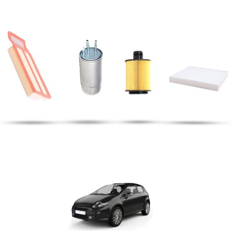 Kit tagliando 4 filtri compatibile con Fiat Punto EVO 1.3 D Multijet 70kw dal 2009 al 2012