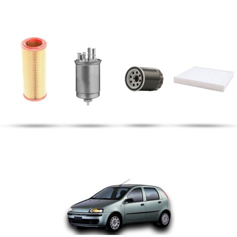 Kit tagliando 4 filtri compatibile con Fiat Punto II 1.9 D 44kw dal 1999