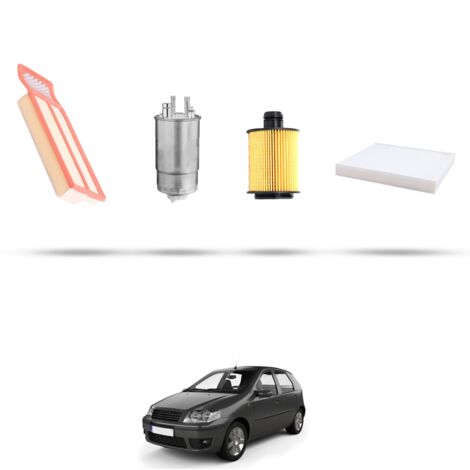 Kit tagliando 4 filtri compatibile con Fiat Punto III 1.3 D 62kw dal 2012