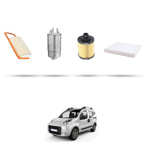 Kit tagliando 4 filtri compatibile con Fiat Qubo (225) 1.3 Multijet 16v 55kw dal 2008